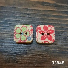 Пуговица деревянная квадратная 15х15мм | furnitura.com.ua