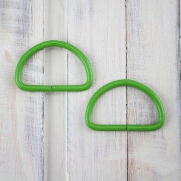 Полукольцо с эмалью зелёное, 25мм - furnitura.com.ua