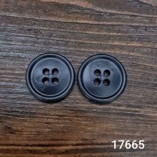 Пуговица литая черная, 20 мм  | furnitura.com.ua