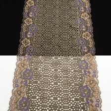 Кружево Италия арт.113 темн хаки+мульт, шир 20 см, боб 10 м