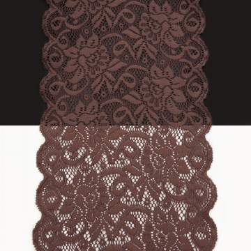 Кружево Италия арт.156 темн какао, шир 14 см, боб 10 м - furnitura.com.ua