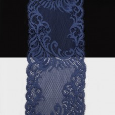 Кружево Италия синее, 14 см | furnitura.com.ua
