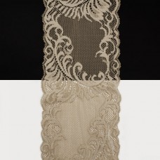 Кружево Италия темно-бежевое, 14 см | furnitura.com.ua
