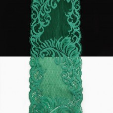 Кружево Италия зеленое, 14 см | furnitura.com.ua