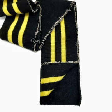Резинка довяз, чорна+2 жовті смужки - furnitura.com.ua