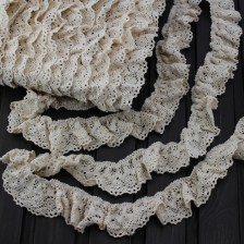 кружево кроше натуральное, 3,5 см на резинке
