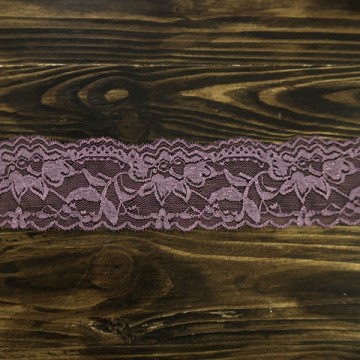 кружево ТТ стрейч, лиловое 6 см - furnitura.com.ua