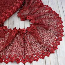 кружево французское ришелье, красный кирпич, 17 см