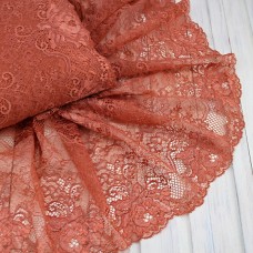 кружево французское рыжее, 19 см | furnitura.com.ua