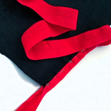 Стрейч-бейка красная (матовая), 20 мм - furnitura.com.ua