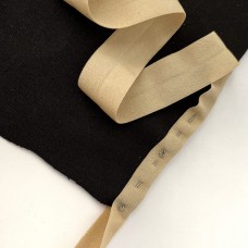 Резинка бейка светло-бежевая (матовая), 20 мм  | furnitura.com.ua