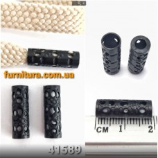 наконечник на шнурок, черный | furnitura.com.ua
