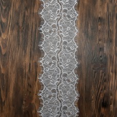 кружево Zira шантильи белое, 11 см | furnitura.com.ua