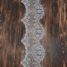 кружево Zira шантильи белое, 6 см | furnitura.com.ua