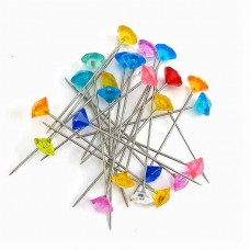 булавка хрусталик цветная, 45мм | furnitura.com.ua