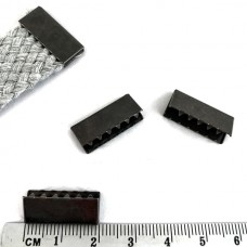 наконечник зажим плоский  15 мм, черный никель | furnitura.com.ua