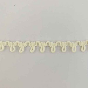 тасьма з петельками, молоко - furnitura.com.ua