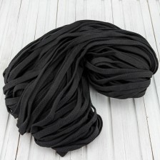 канат х/б FB плоский 10 мм, чорний, біб 100 м