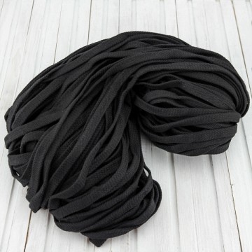 канат х/б FB плоский 10 мм, черный, боб 100 м - furnitura.com.ua