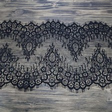 кружево Zira шантильи, черное 23 см