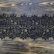 кружево Zira шантильи, черное 11 см