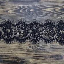 кружево Zira шантильи, черное 9 см