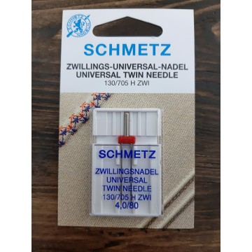 голка д/побут маш Schmetz подвійна,універс № 80-4 мм - furnitura.com.ua