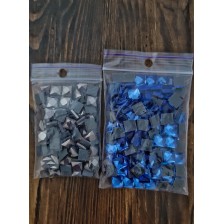 стрази клейові квадр сині 8х8 мм, уп 100 шт