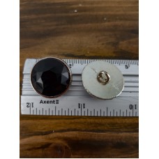 гудзик F L32/ніжка, метал нікель+пластик чорний, антим.уп.50 шт | furnitura.com.ua