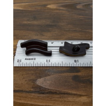 пуговица F L46/ножка, прям.15х30, коричневая волна, уп.100 шт - furnitura.com.ua