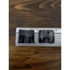 пуговица F L46/полуножка, прямоуг. 20х24 черный перламутр, уп.50 шт