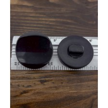 пуговица F L46/ножка, черная, овал формований по центру, уп.50 шт