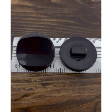 пуговица F L46/ножка, черная, овал формований по центру, уп.50 шт - furnitura.com.ua