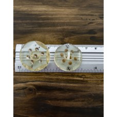 пуговица F L46/полуножка, прозрачная+7стразиков по центру, уп.50 шт | furnitura.com.ua