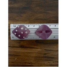 пуговица F L52/полуножка, листик+стразы, фрезовая, уп.50 шт | furnitura.com.ua