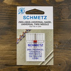 игла д/быт маш Schmetz двойная,универс № 80-2 мм | furnitura.com.ua