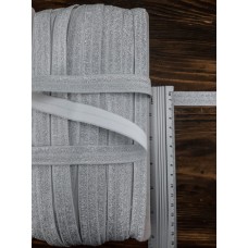 Резинка бейка серебренная, 16 мм | furnitura.com.ua