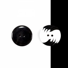 Гудзик чорно-білий, 34 мм