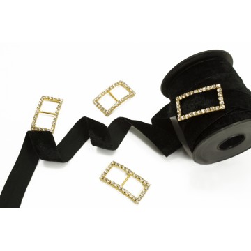 Украшение пряжка прямоугольная, 1,5 см - furnitura.com.ua