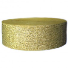Гумка люрексова 6см. жовтий+люрексове золото. | furnitura.com.ua