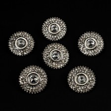 Прикраса А 557 кругла накладка зі страз із розпірками