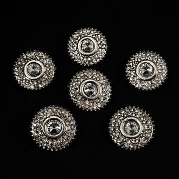 Прикраса А 557 кругла накладка зі страз із розпірками - furnitura.com.ua