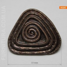 Ґудзик трикутник-лабіринт | furnitura.com.ua