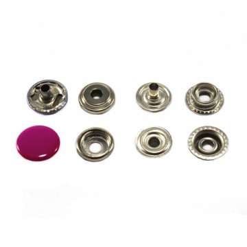 Кнопка средняя малиновая, 15 мм - furnitura.com.ua