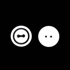 Пуговица белая, 34 мм | furnitura.com.ua