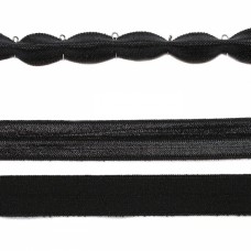Резинка бейка черная, 20 мм  | furnitura.com.ua