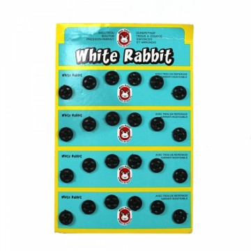 Кнопка пришивная черная пластиковая, 10 мм - furnitura.com.ua