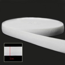 Резинка 2 см, белая | furnitura.com.ua
