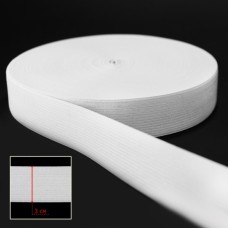Резинка 3 см, белая | furnitura.com.ua