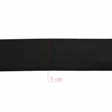 Резинка 5 см, черная | furnitura.com.ua